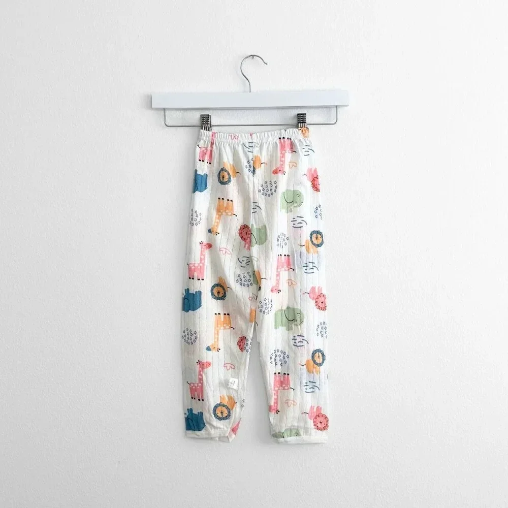 NWT Cute Unisex Sleep N' Play Long Sleeve Top & Pants Pajamas Set Animals 6Y